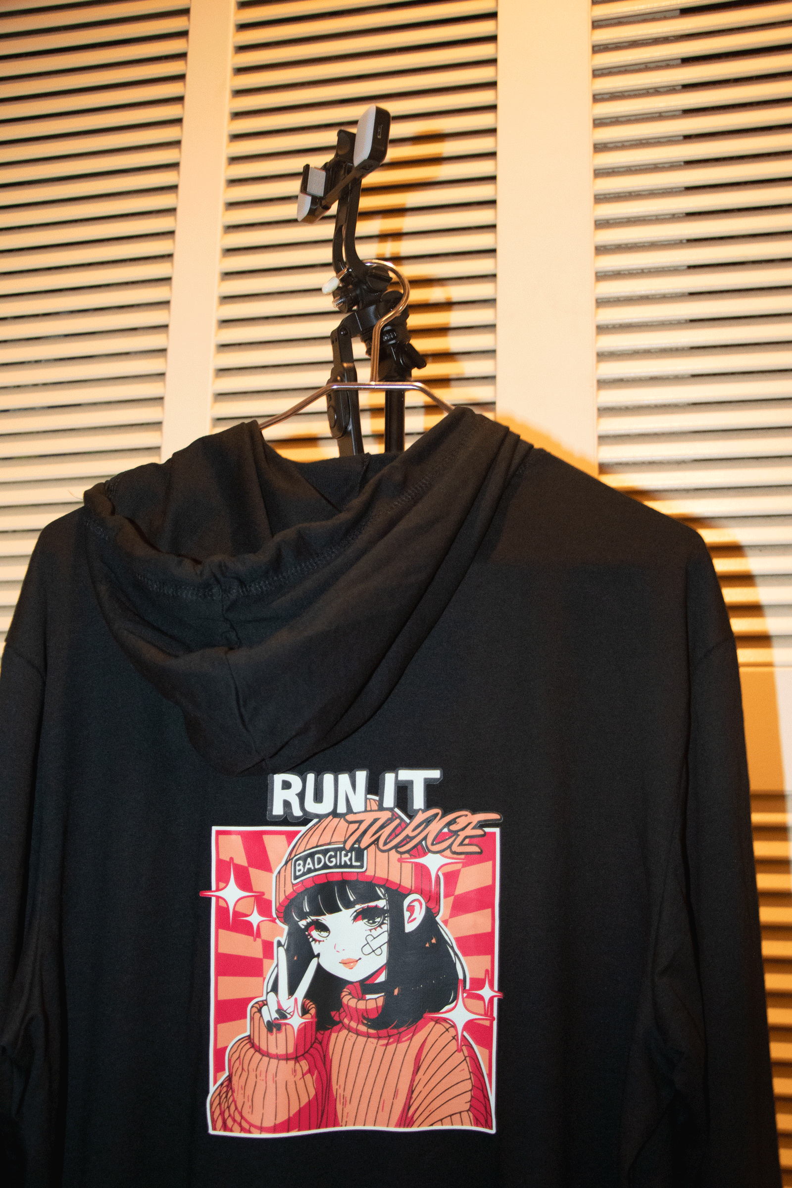 Run It Twice Hoodie - Black