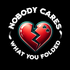 Nobody Cares (What You Folded) Red Heart Tee - Black