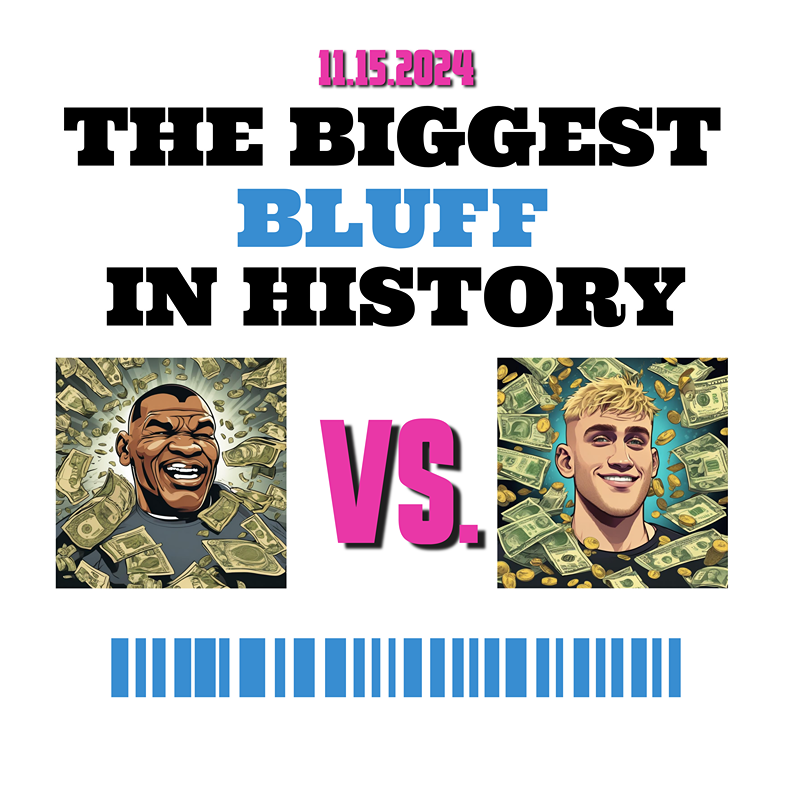 Biggest Bluff In History Tee (Paul Vs Mike) - White