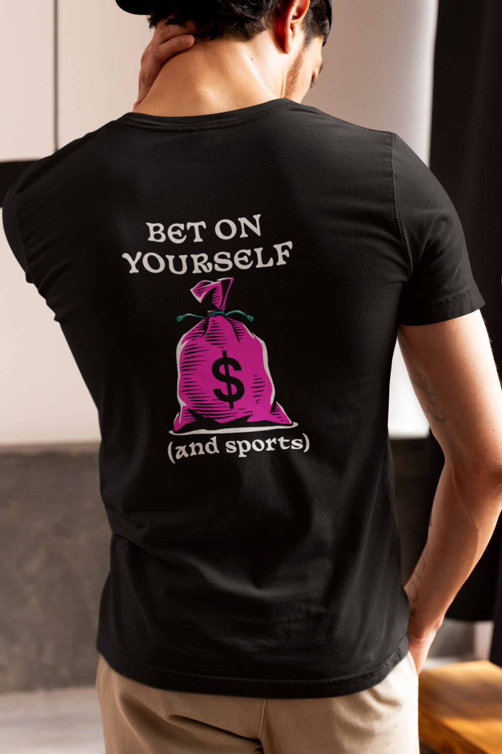 Bet On Yourself (and sports) Tee - Black