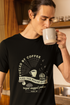 Fueled By Coffee & The Poker Gods Tee - Black