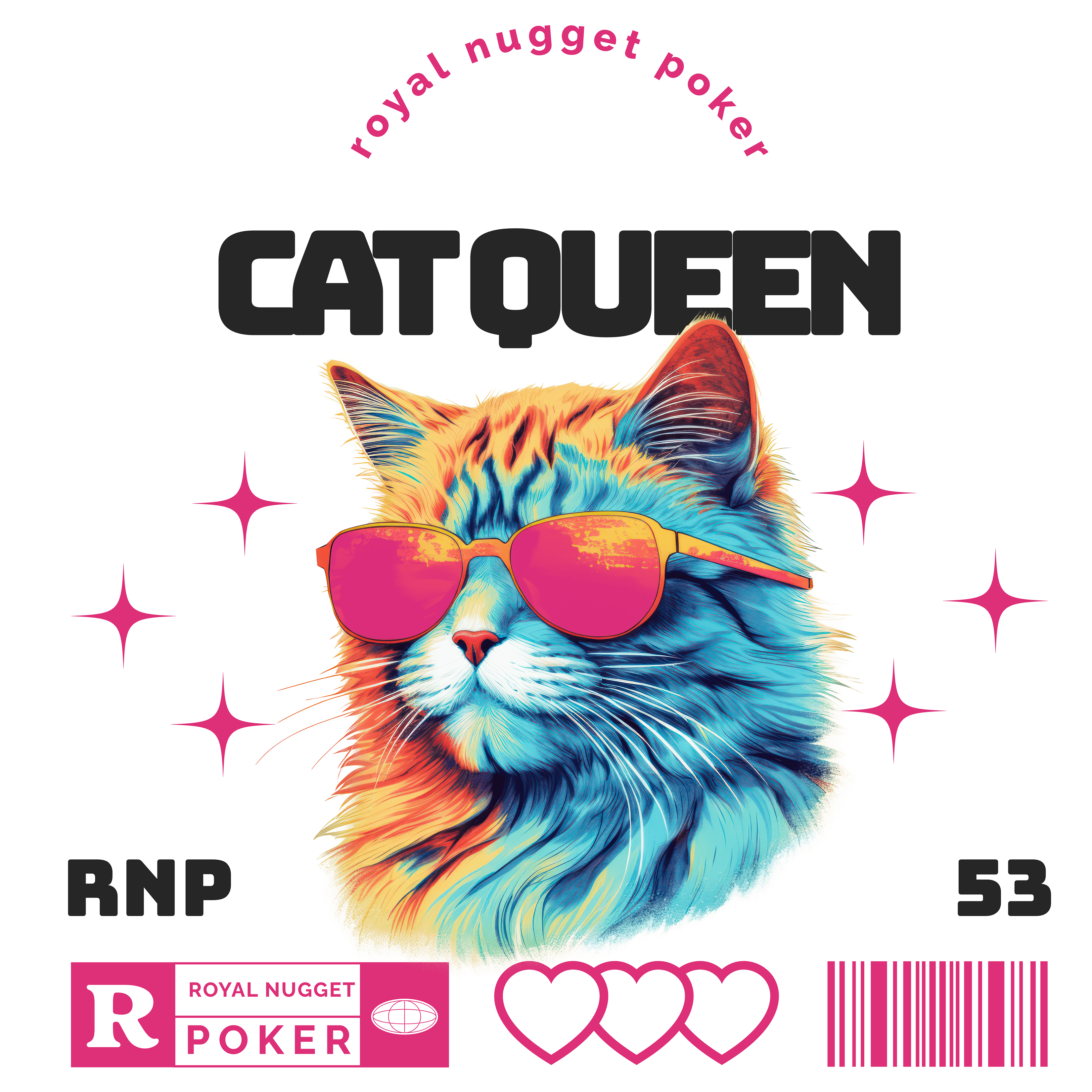 Cat Queen Custom Women's Tee - White