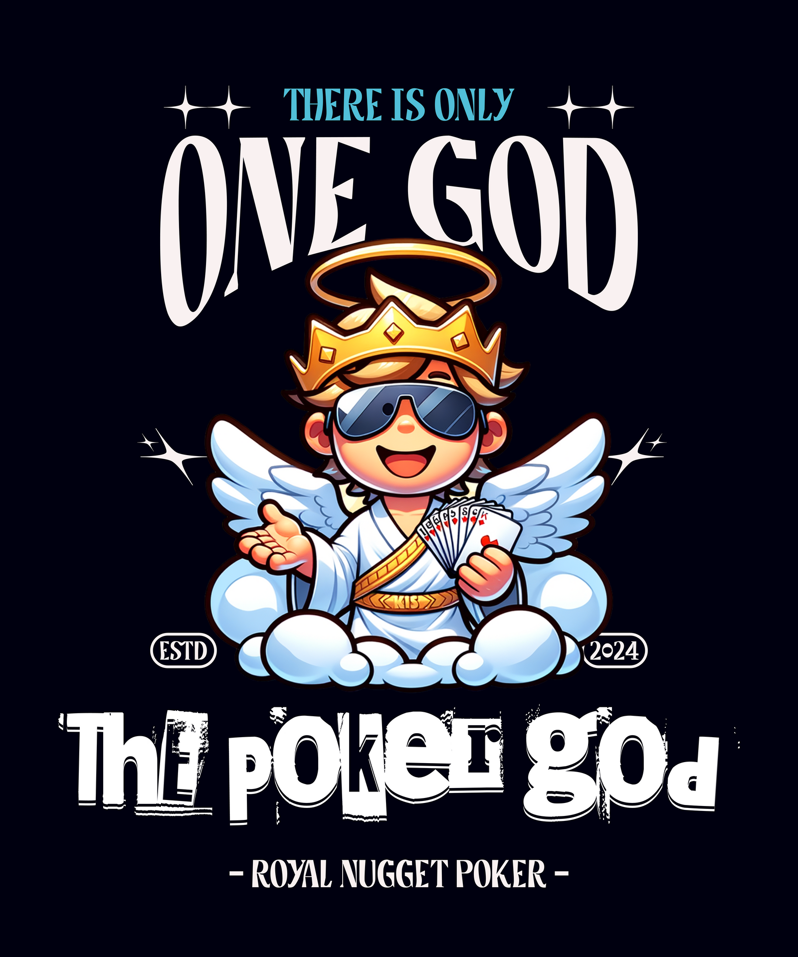 The Poker God Tee - Black