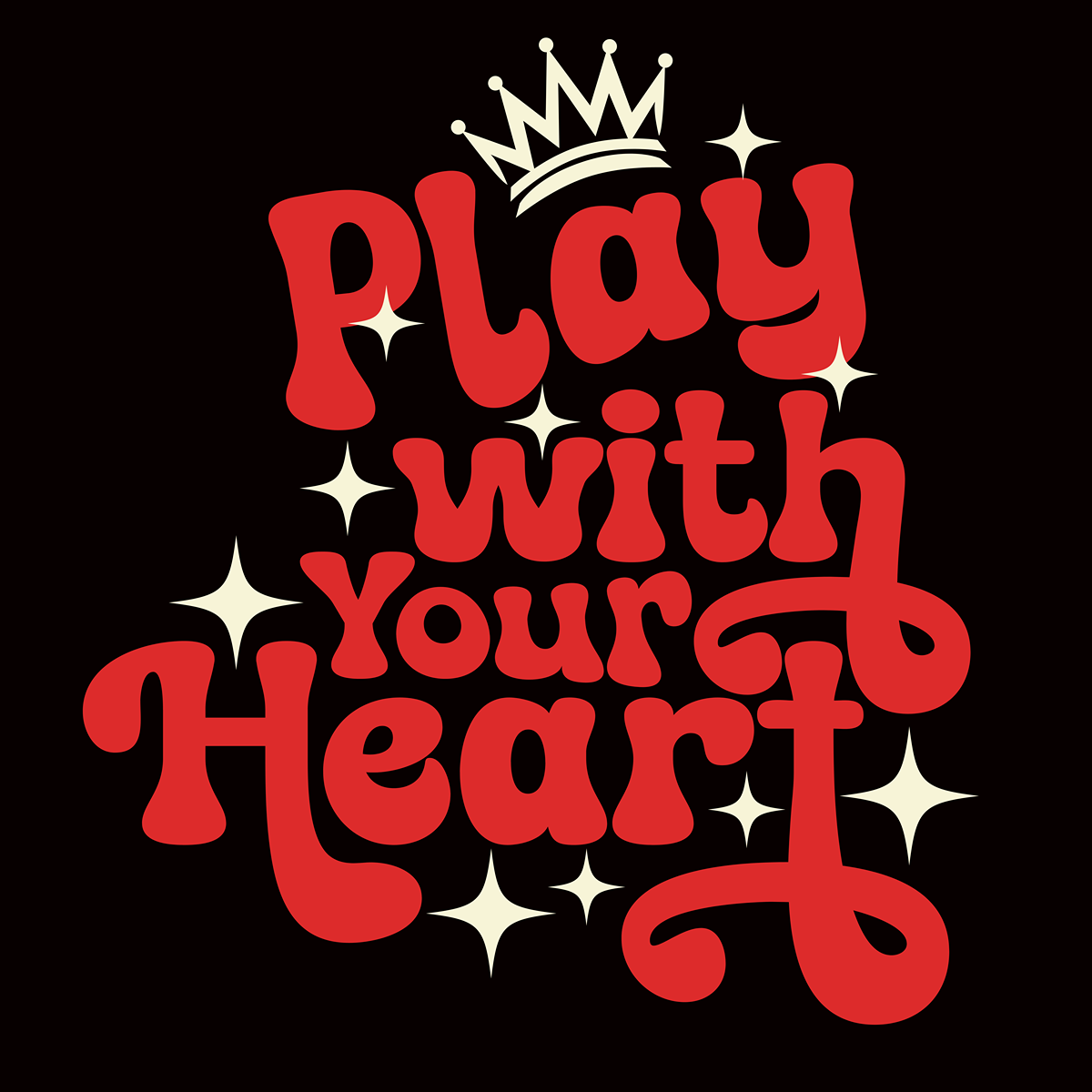 Play With Your Heart Tee - Black