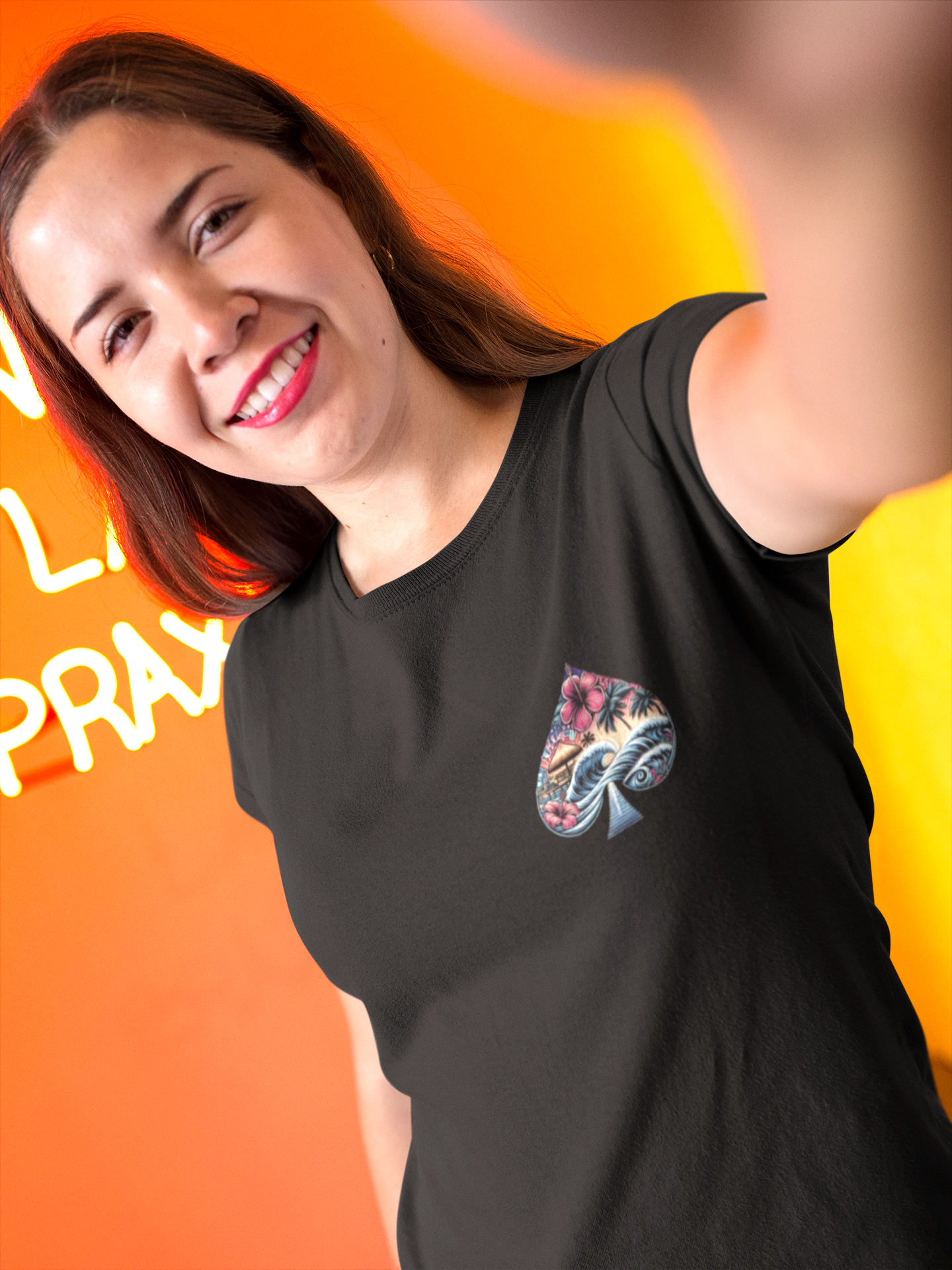 The Royal Maui Monty Women's Custom Tee - Black