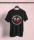 Nobody Cares (What You Folded) Red Heart Tee - Black