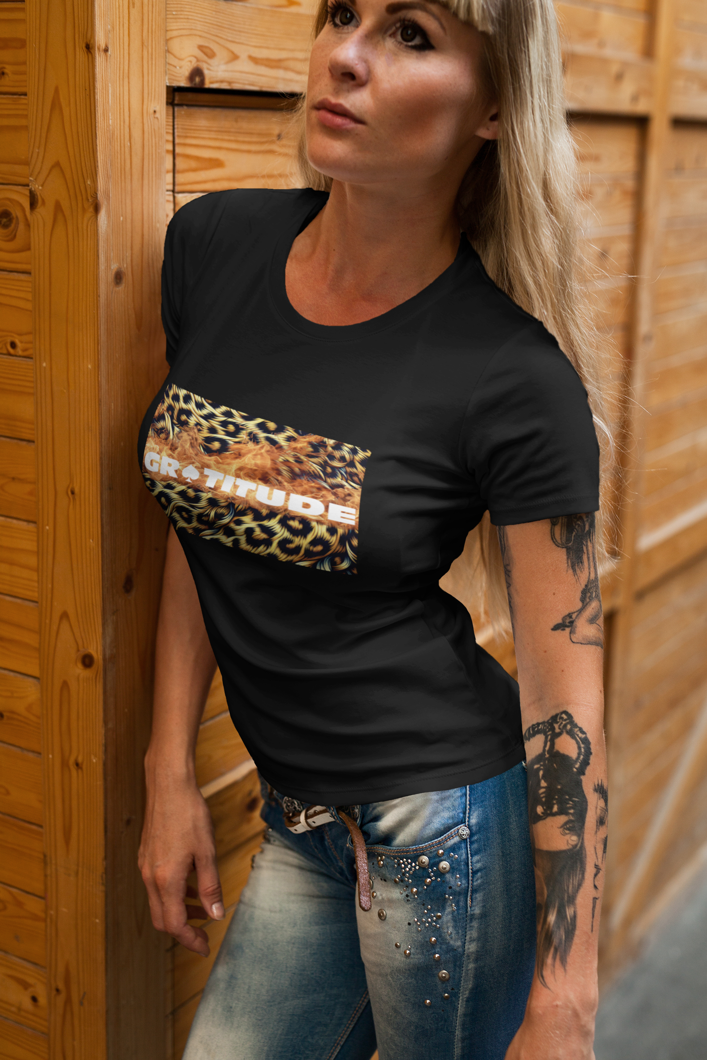 Gratitude Custom Women's Tee - Black