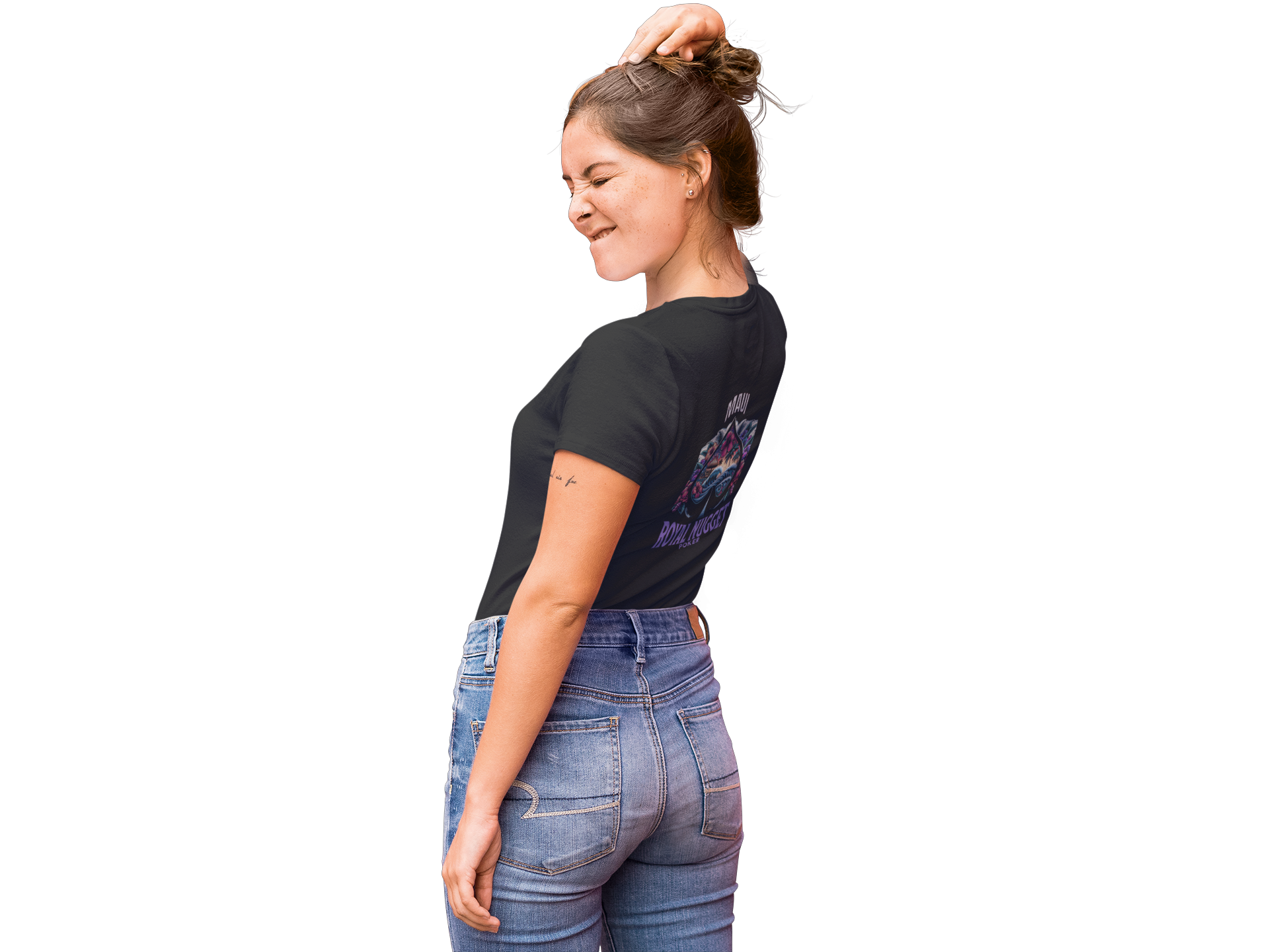 The Royal Maui Monty Women's Custom Tee - Black