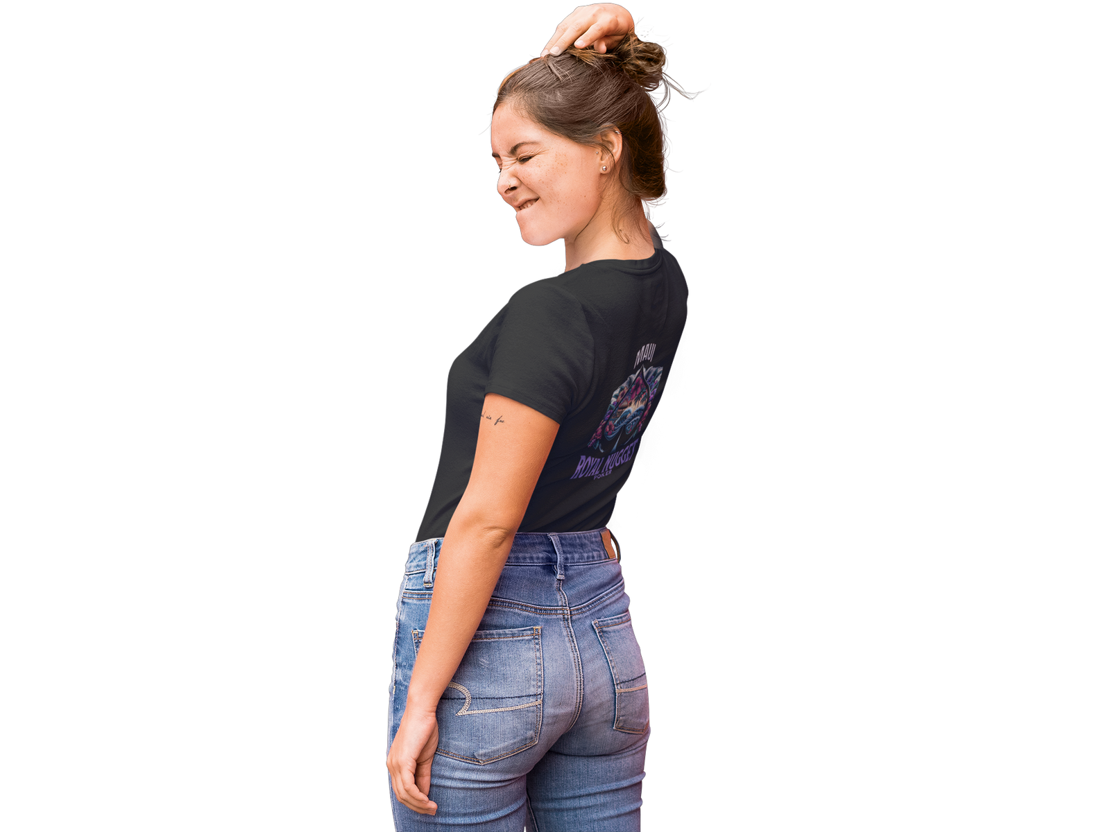 The Royal Maui Monty Women's Custom Tee - Black